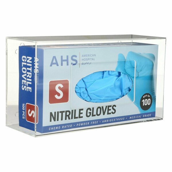 American Hospital Supply Glove Dispenser, Acrylic Wallmount Glove Box, Single-Layer AHS-GD1_EA